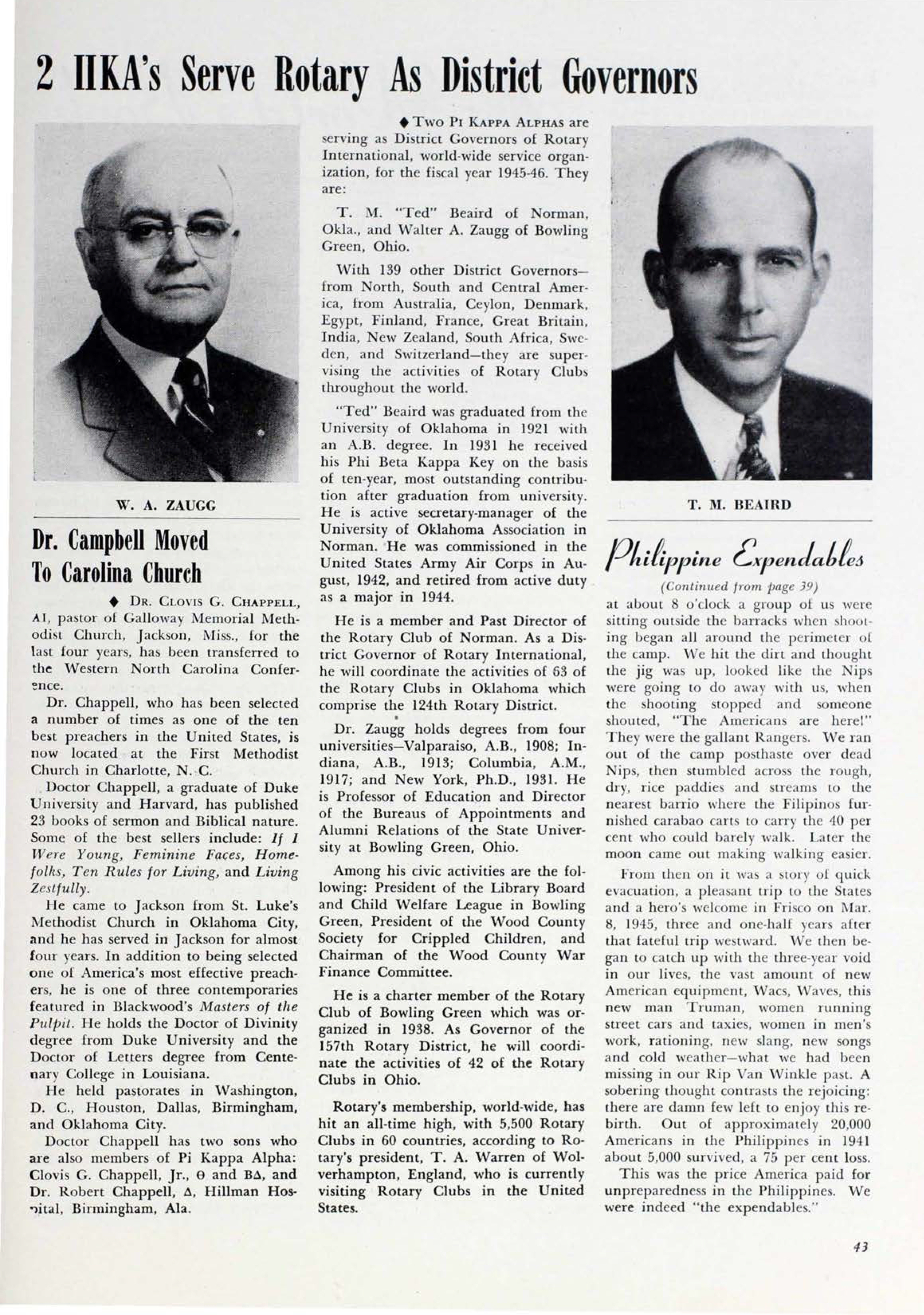 Dr. Campbell Moved to Carolina Church